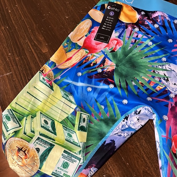 Ethika Bitcoin Cash & Tropical Life New Boxer Brief Multicolored Men’s Underwear - Picture 6 of 8